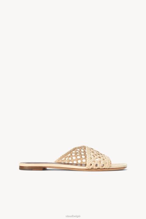vrouwen schoenen room STAUD nevil gehaakte sandaal 4TZV923